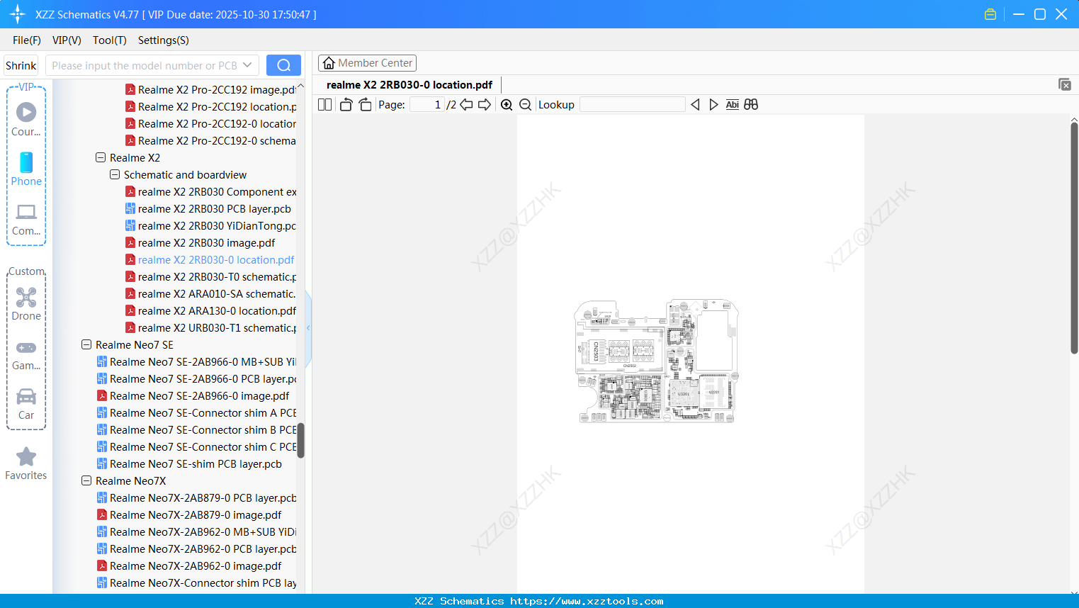 Realme X2 2RB030-0 Location